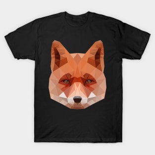 Low Poly Red Fox Design T-Shirt